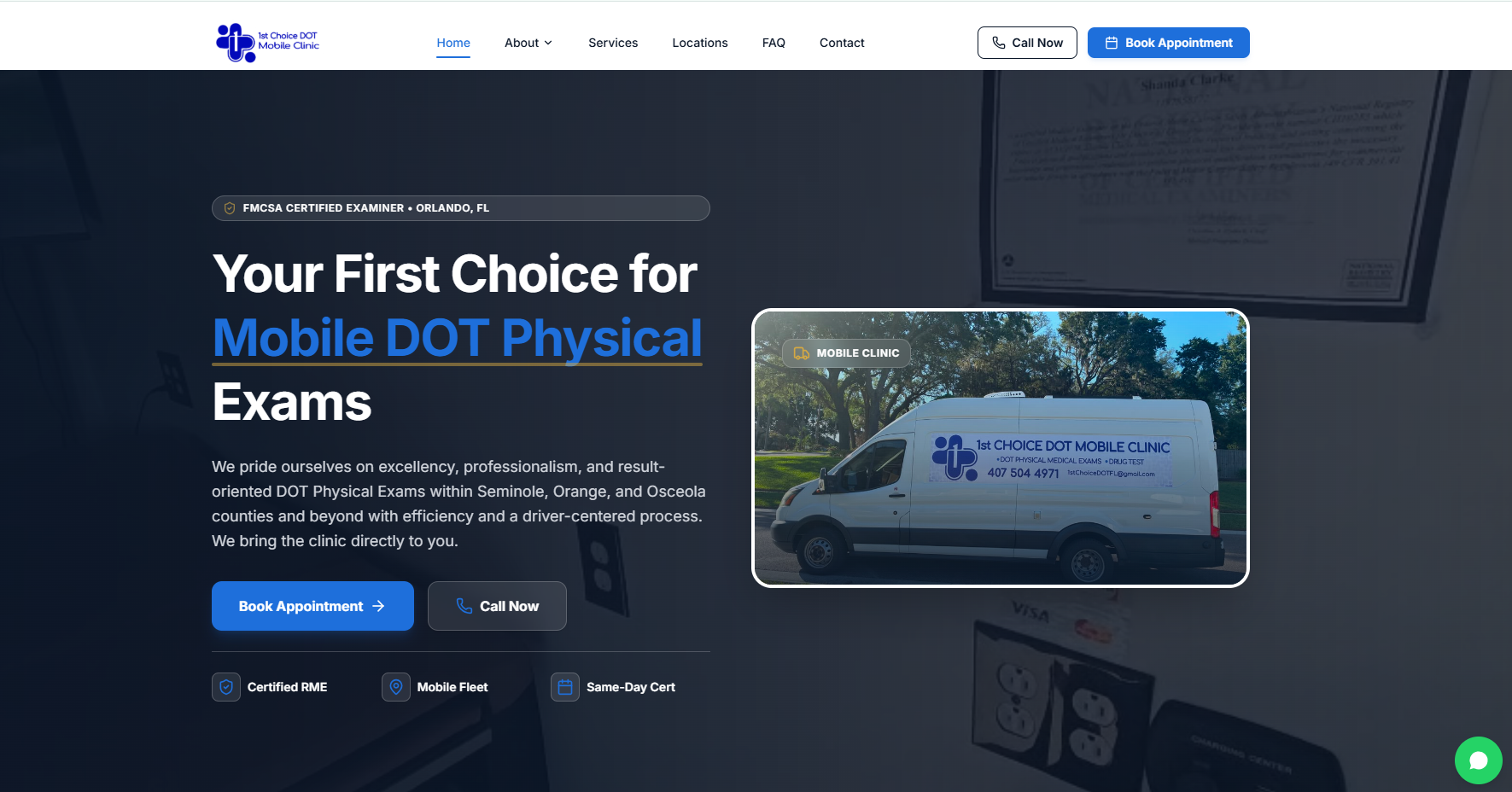 1st Choice — Mobile DOT Physical Exams Platform — image 1